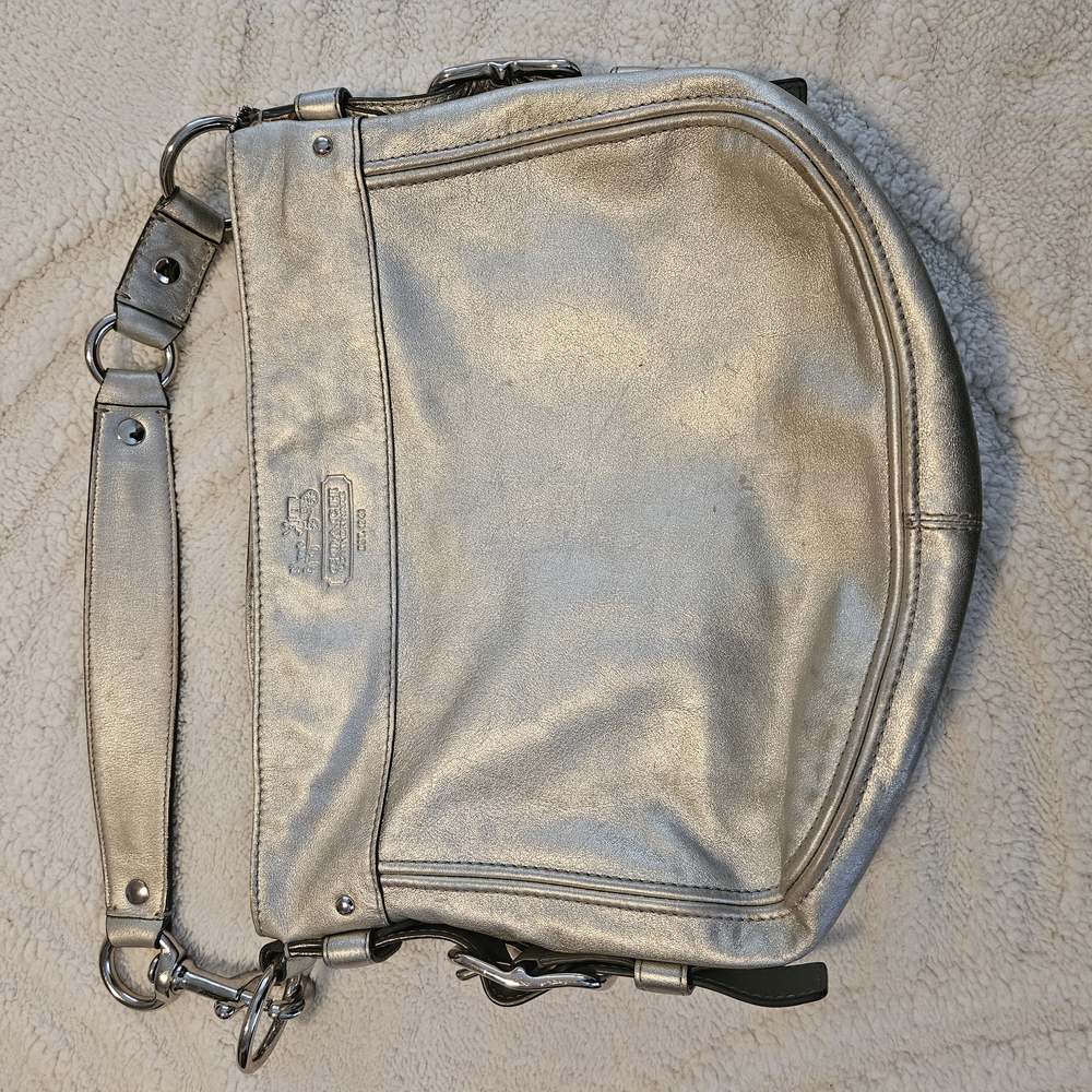 Metallic Silver Shoulder Bag